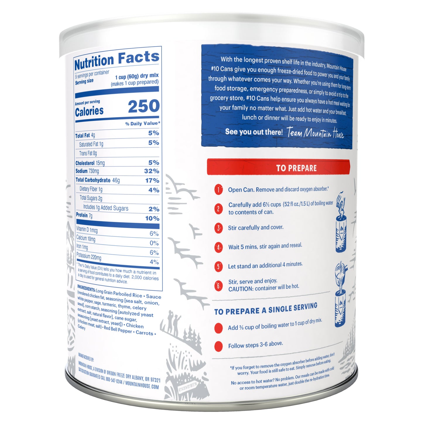 Mountain House Freeze Dried Rice & Chicken 6-Count (54 Total Servings)