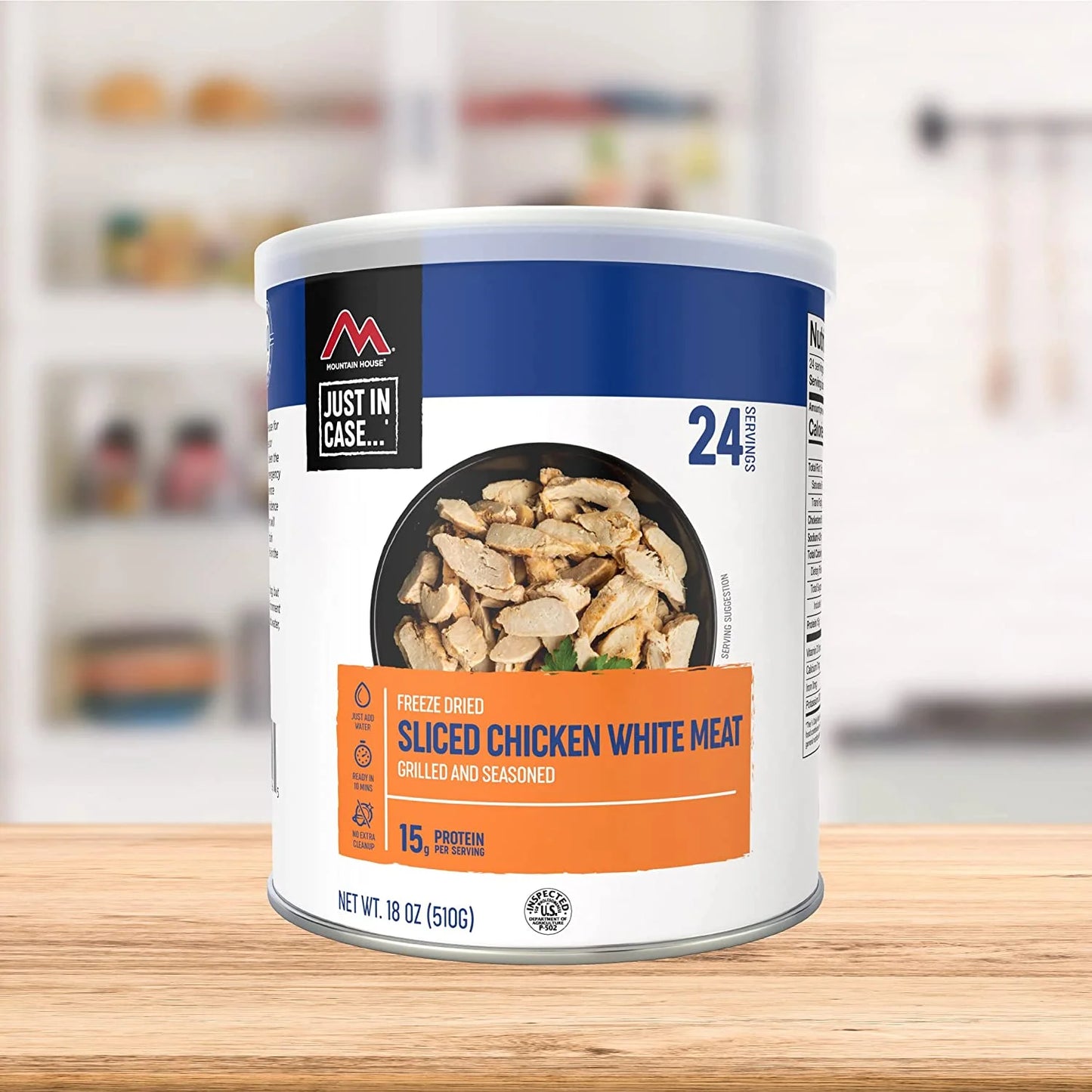 (6 Cans) Newly Launched Grilled Sliced Chicken #10 Can ✅ Freeze Dried Survival & Emergency Camping Food | 24 Servings Can ✅