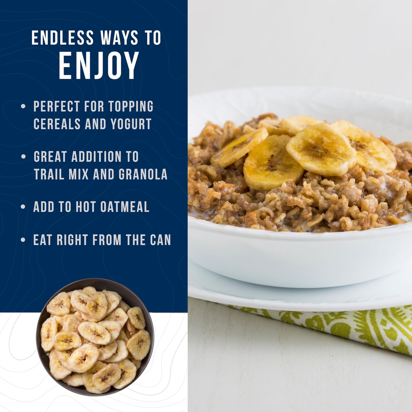 Augason TMH1 Farms Sweetened Banana Chips Can, Emergency Food Supply, Everyday Meals, 31 Servings (Packaging May Vary)