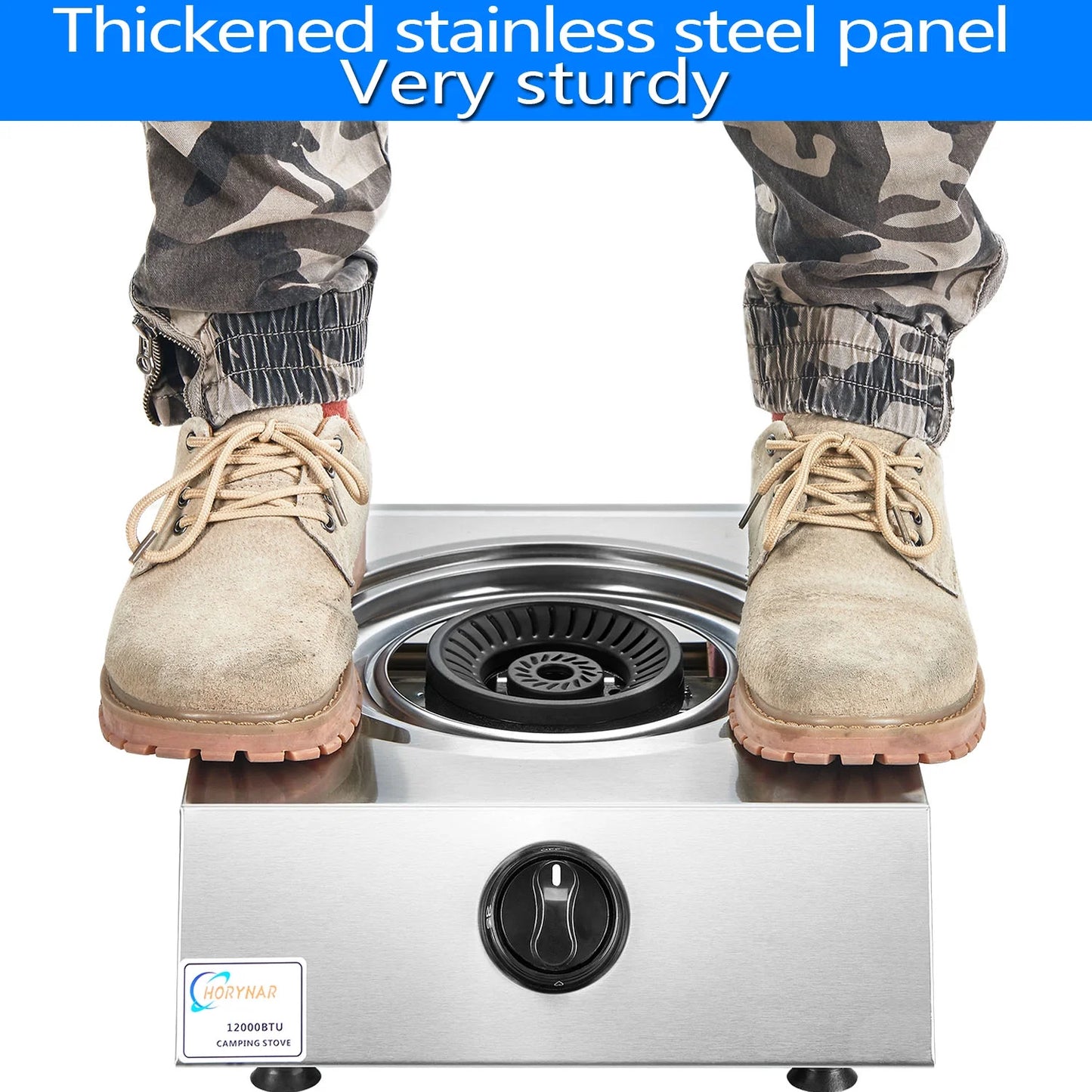 Propane Stove 12000 BTU Dual Fuel Stove Auto Ignition Propane Burner