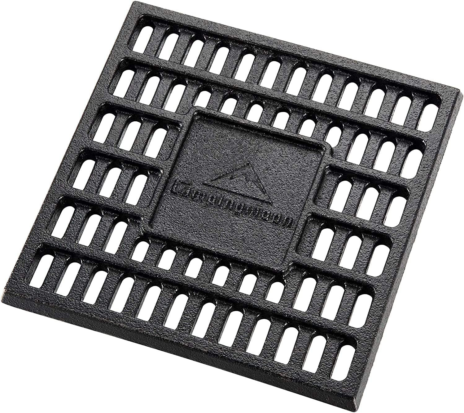 CAMPINGMOON Cast Iron Coal Bed Charcoal Fire Grate 6.89X6.89-Inch T-175