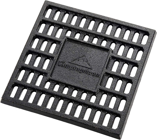 CAMPINGMOON Cast Iron Coal Bed Charcoal Fire Grate 6.89X6.89-Inch T-175