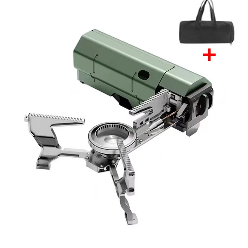 Camping Cassette Stove Outdoor Folding Gas Burner 2600W Fire Furnace Kitchen Cookware Suitable for Toursit Hiking Picnic