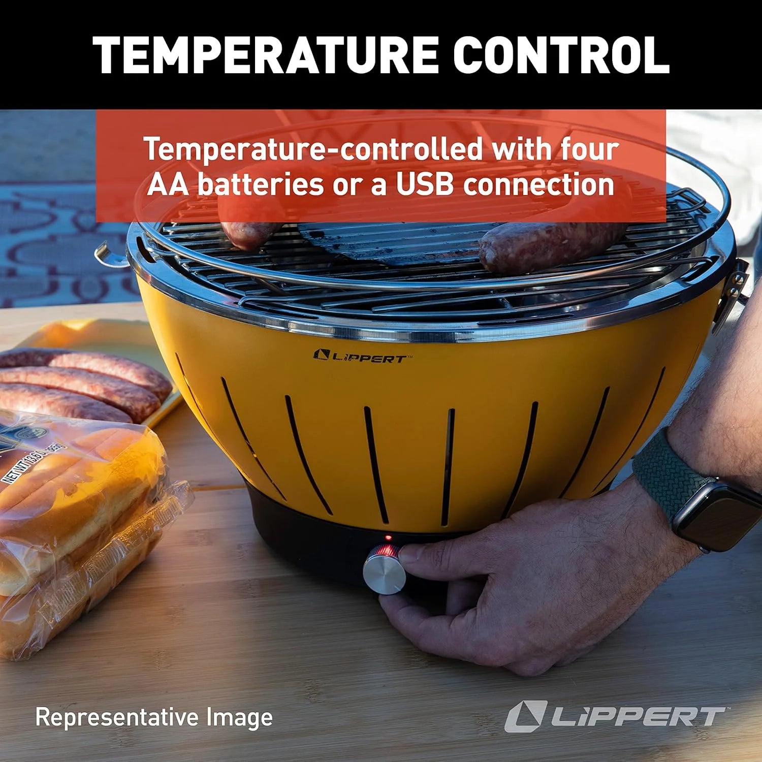 Odyssey Portable Grill - Compact and Versatile Charcoal Grill for Camping, Tailgating, and Outdoor Cooking - Lightweight and Durable Design with Large Cooking Surface - Red