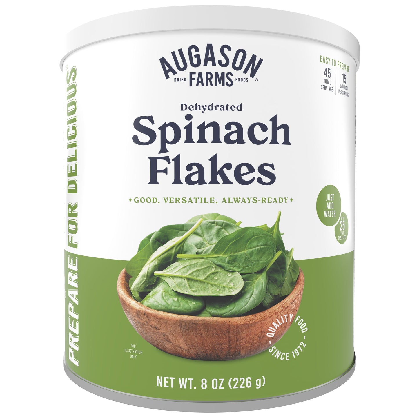 (2 Pack)  Dehydrated Spinach Flakes 8 Oz No.10 Can