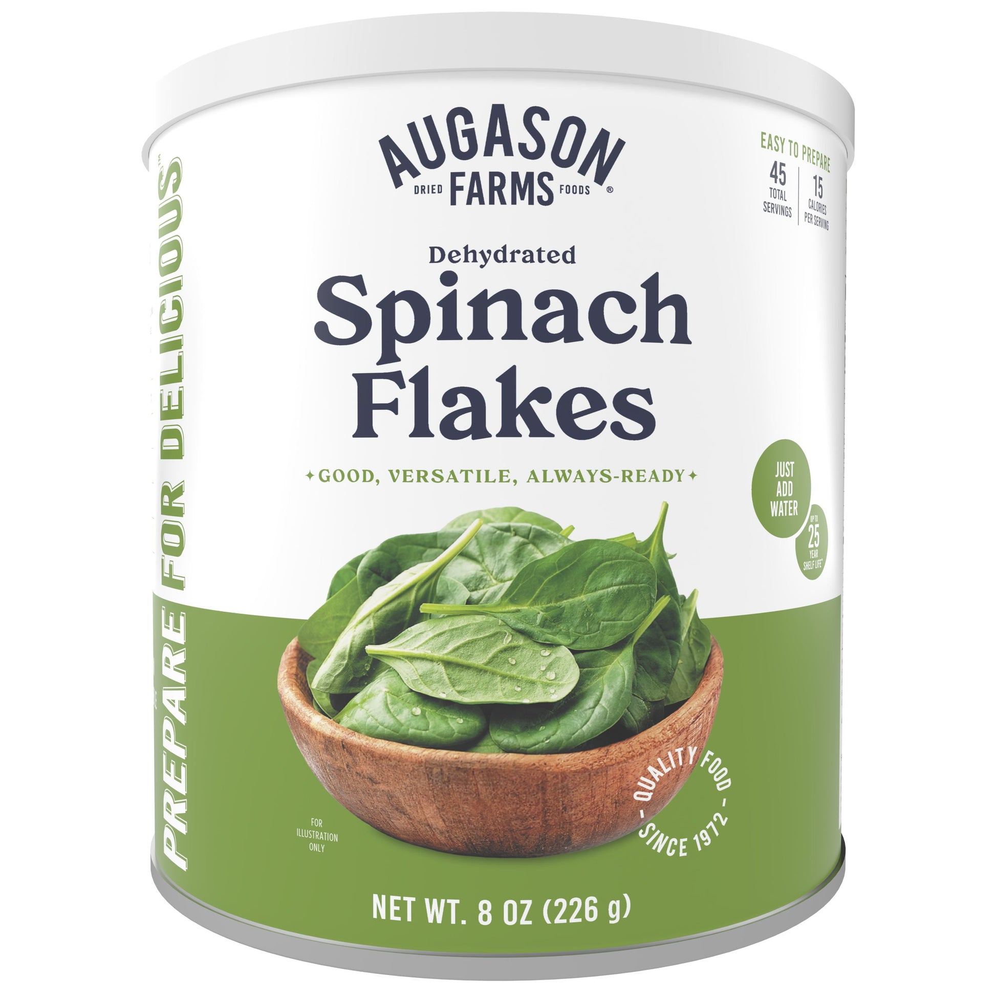 (2 Pack)  Dehydrated Spinach Flakes 8 Oz No.10 Can