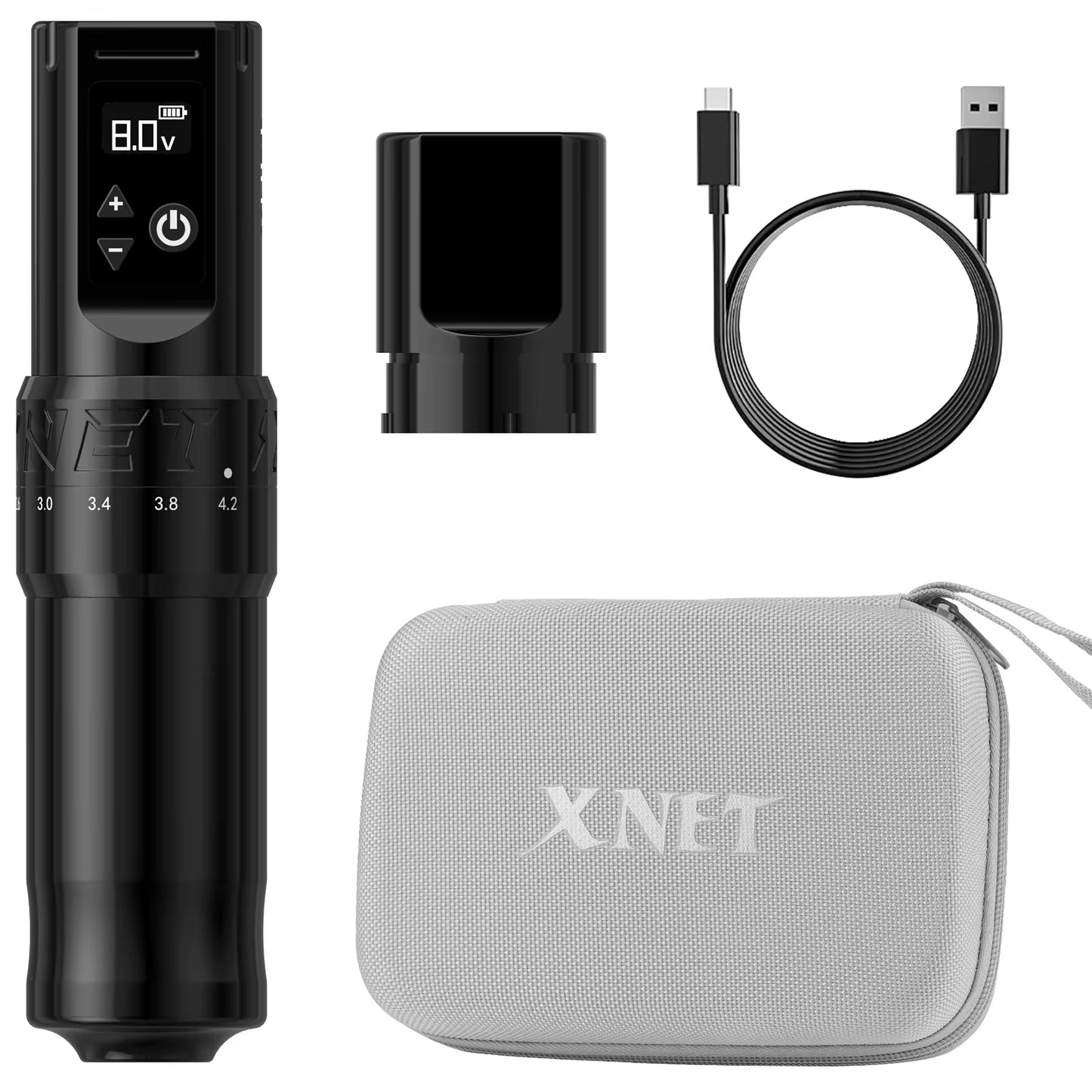 T1 Wireless Tattoo Machine Pen 7 Adjustable Stroke Custom Motor LCD Screen Battery Makeup Microplasty Pen for Tattoo Art