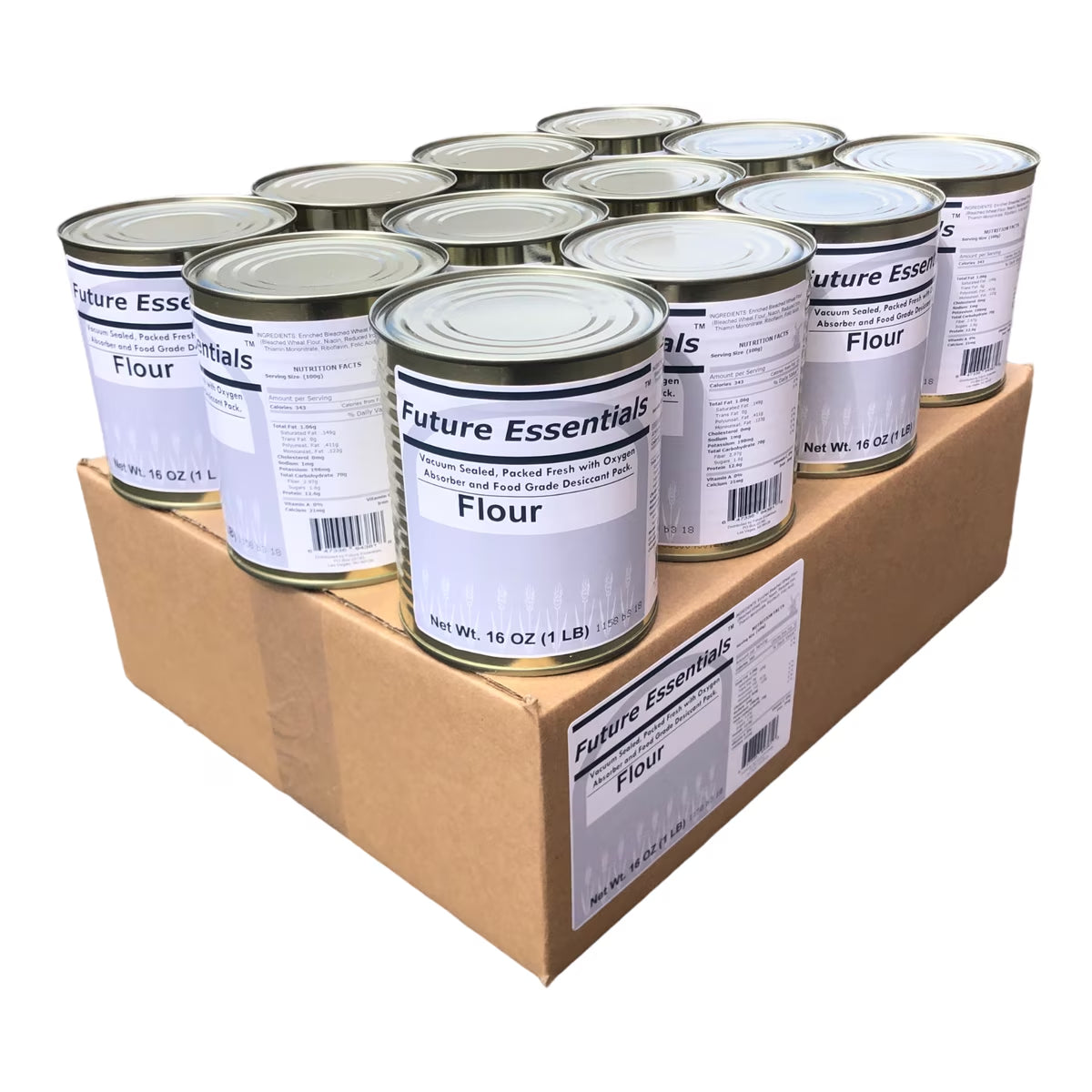 Canned Long Shelf Life All Purpose Emergency Food White Flour-12 Cans