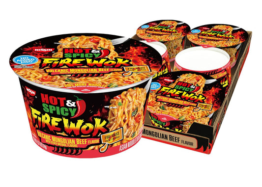Hot & Spicy Fire Wok, Volcanic Mongolian Beef, 4.37 Ounce (Pack of 6)