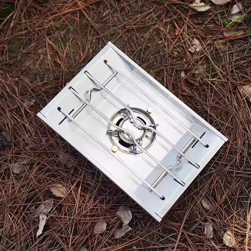 Outdoor IGT Gas Stove 3600W Stove Portable IGT Strong Fire Burner Stainless Steel Furnace Camping Cookware