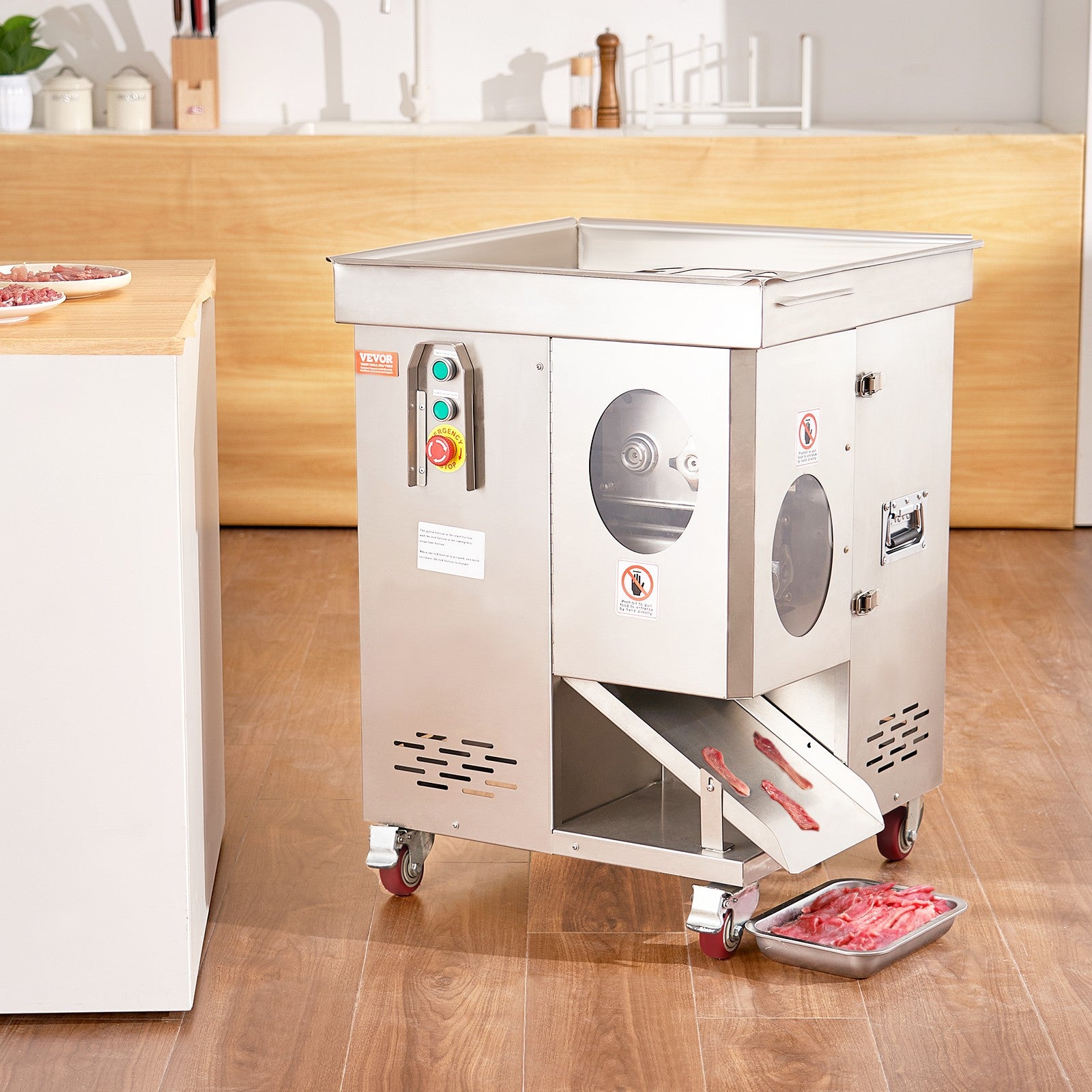 VEVOR Meat Cutter Machine 1100W Commercial Cutter Meat Slicer for Kitchen