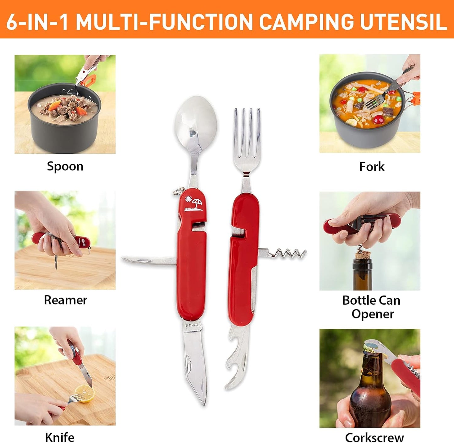 Camping Cookware Mess Kit for 1-3 Person Backpacking Cookware Set 12 Pcs Camping Pots and Pans Set with Mesh Bag for Outdoor Camping Backpacking Hiking Picnic