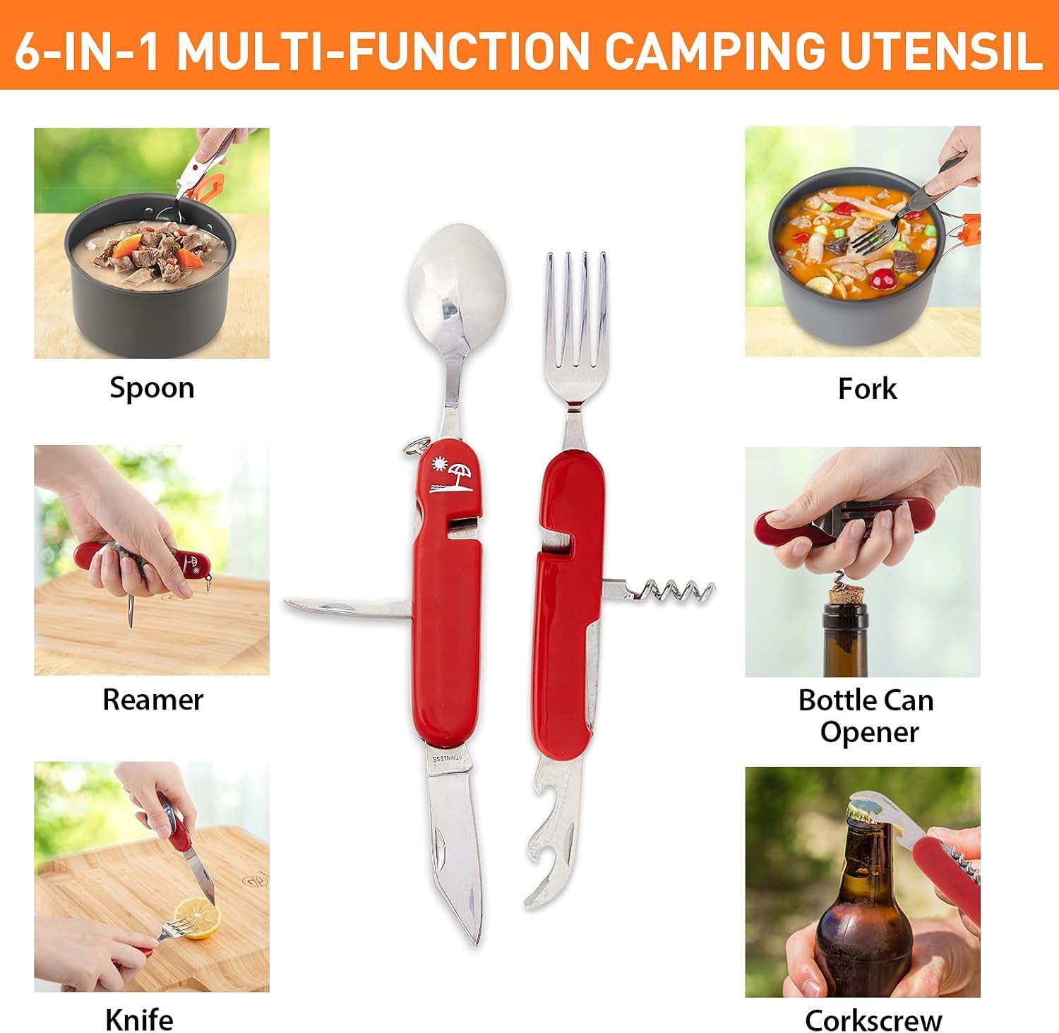 Camping Cookware Mess Kit for 1-3 Person Backpacking Cookware Set 12 Pcs Camping Pots and Pans Set with Mesh Bag for Outdoor Camping Backpacking Hiking Picnic