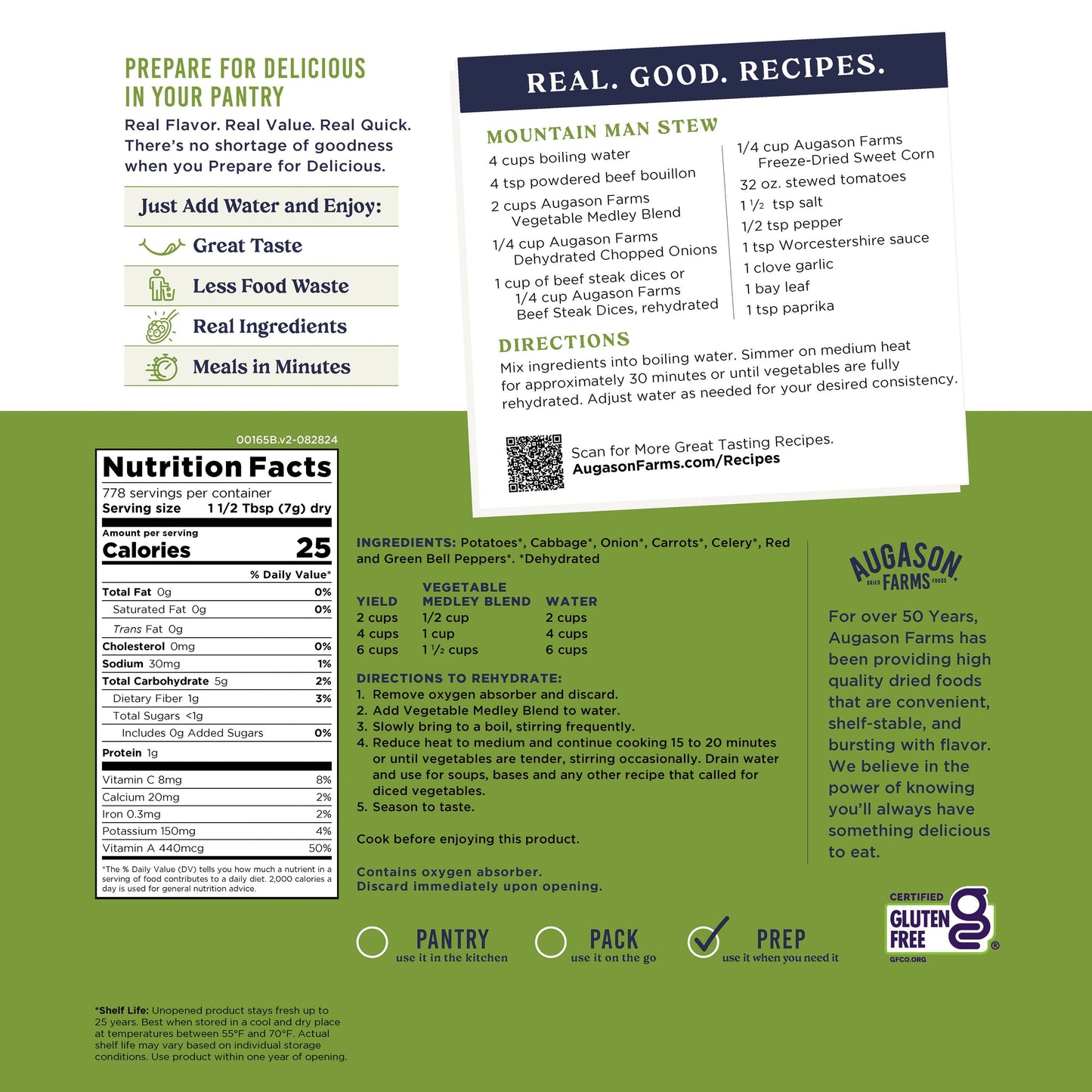 Vegetable Medley PL 4G 12 Lb