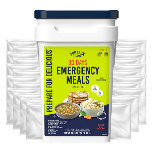 Deluxe 30-Day Emergency Food Supply 5-Gallon Survival Food with 72-Hour Be Ready “On-The-Go” Kit (212 Total Servings)