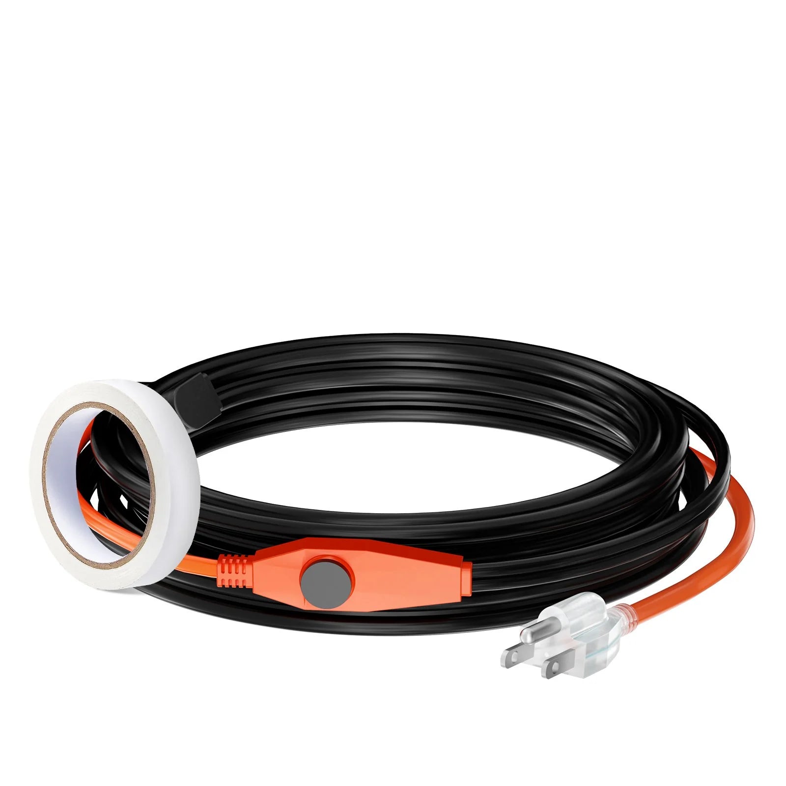Pipe Heating Cable 24FT 7W/FT Heat Tape for Pipes with Built-In Thermostat