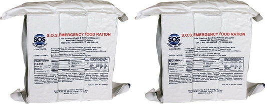 (2)  Rations EMERGENCY Disaster 3600 Calorie Food Bar Survival 3 Day 72 Hour