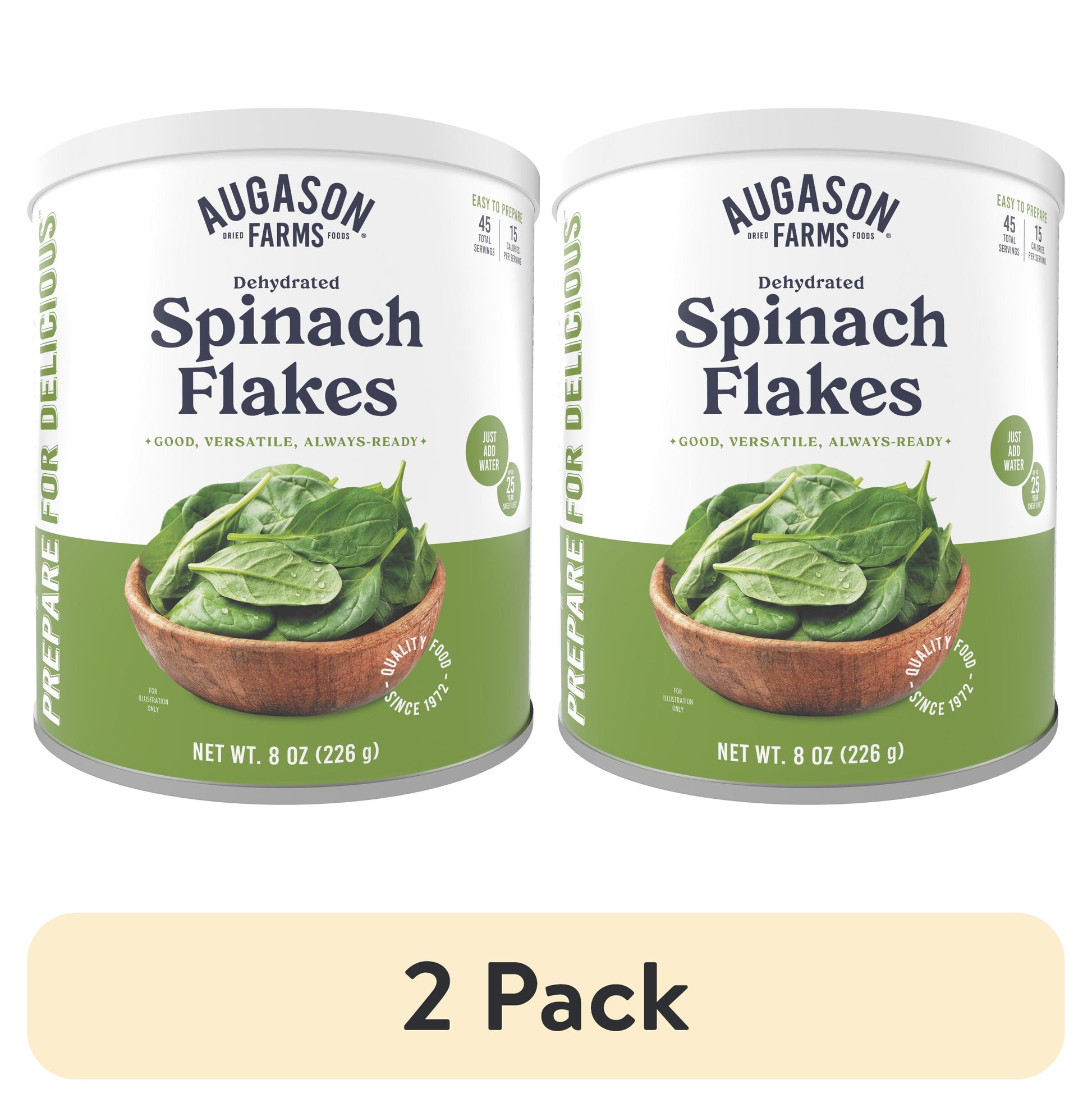 (2 Pack)  Dehydrated Spinach Flakes 8 Oz No.10 Can