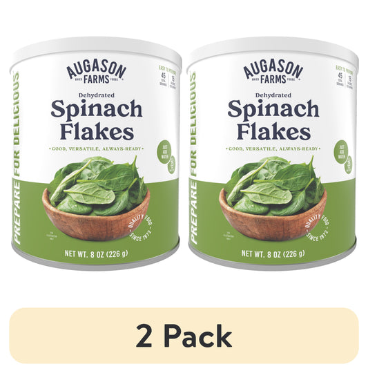 (2 Pack)  Dehydrated Spinach Flakes 8 Oz No.10 Can