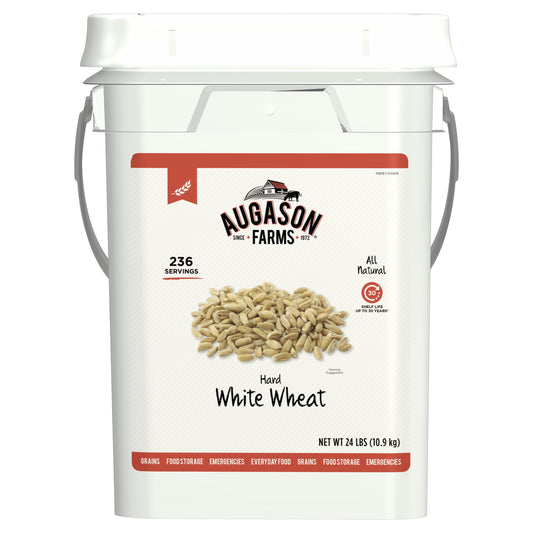 (2 Pack) (2 Pack)  Hard White Wheat Emergency Food Storage 4 Gallon Pail