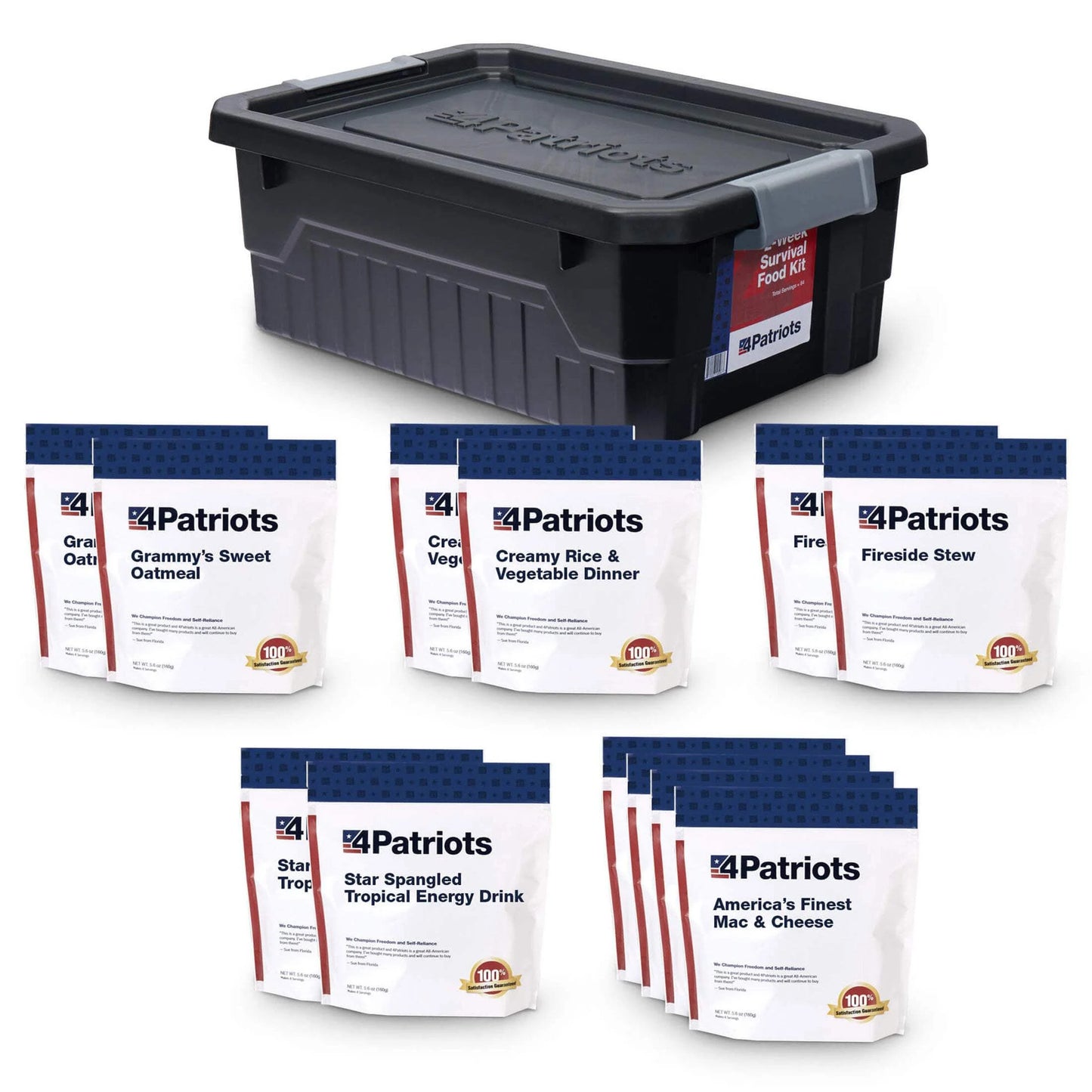 2-Week Emergency Food Supply Survival Kit - Perfect for Camping, Freeze Dried Preparedness Food, Designed to Last 25 Years - 84 Servings of Delicious Breakfast, Lunch, & Dinner