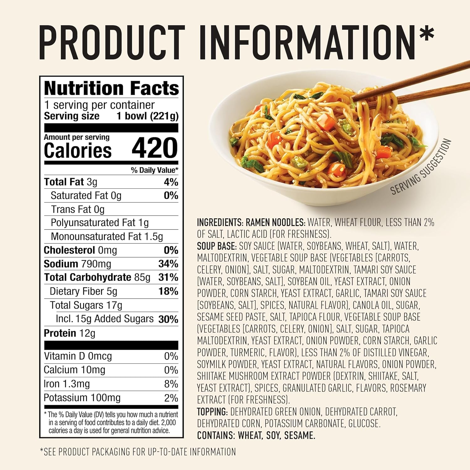 Noodle Bowl, Japanese-Style Teriyaki, Non GMO, Vegan, 7.8 Oz (Pack of 6)
