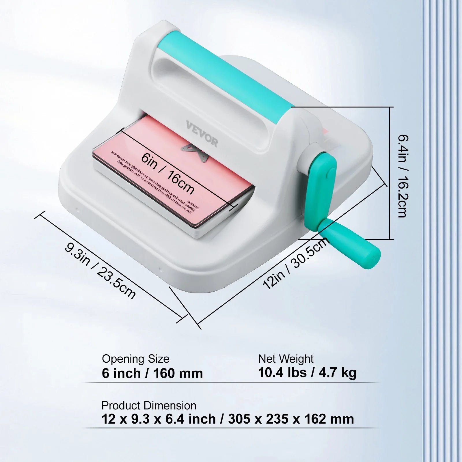 VEVOR Manual Die Cutting Embossing Machine 6 Opening for Art Craft Scrapbooking