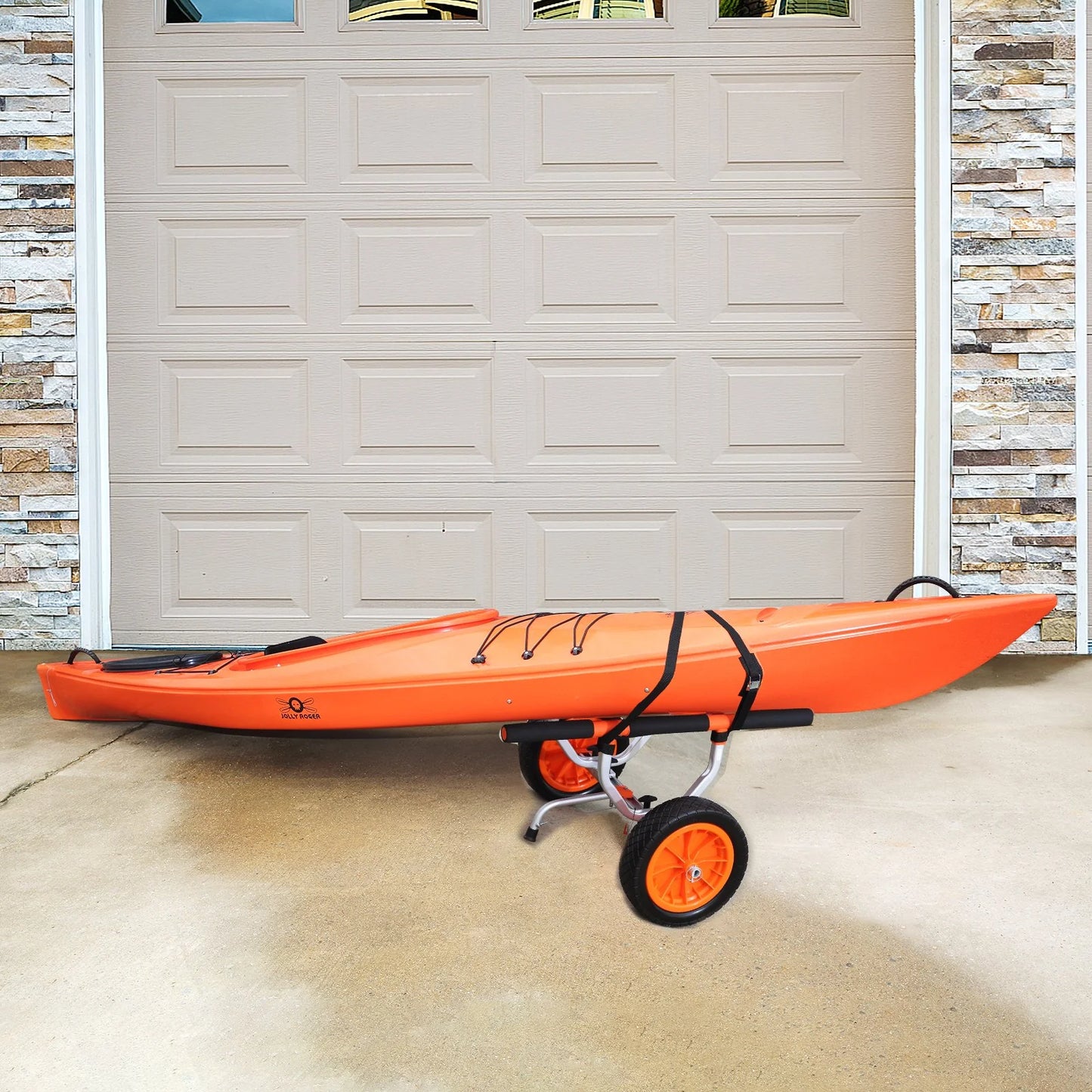 VEVOR Heavy Duty Kayak Cart, 450Lbs Load Capacity, Detachable Canoe Trolley Cart with 12'' Solid Tires, Adjustable Width & Nonslip Support Foot, for Kayaks Canoes Paddleboards Float Mats Jon Boats