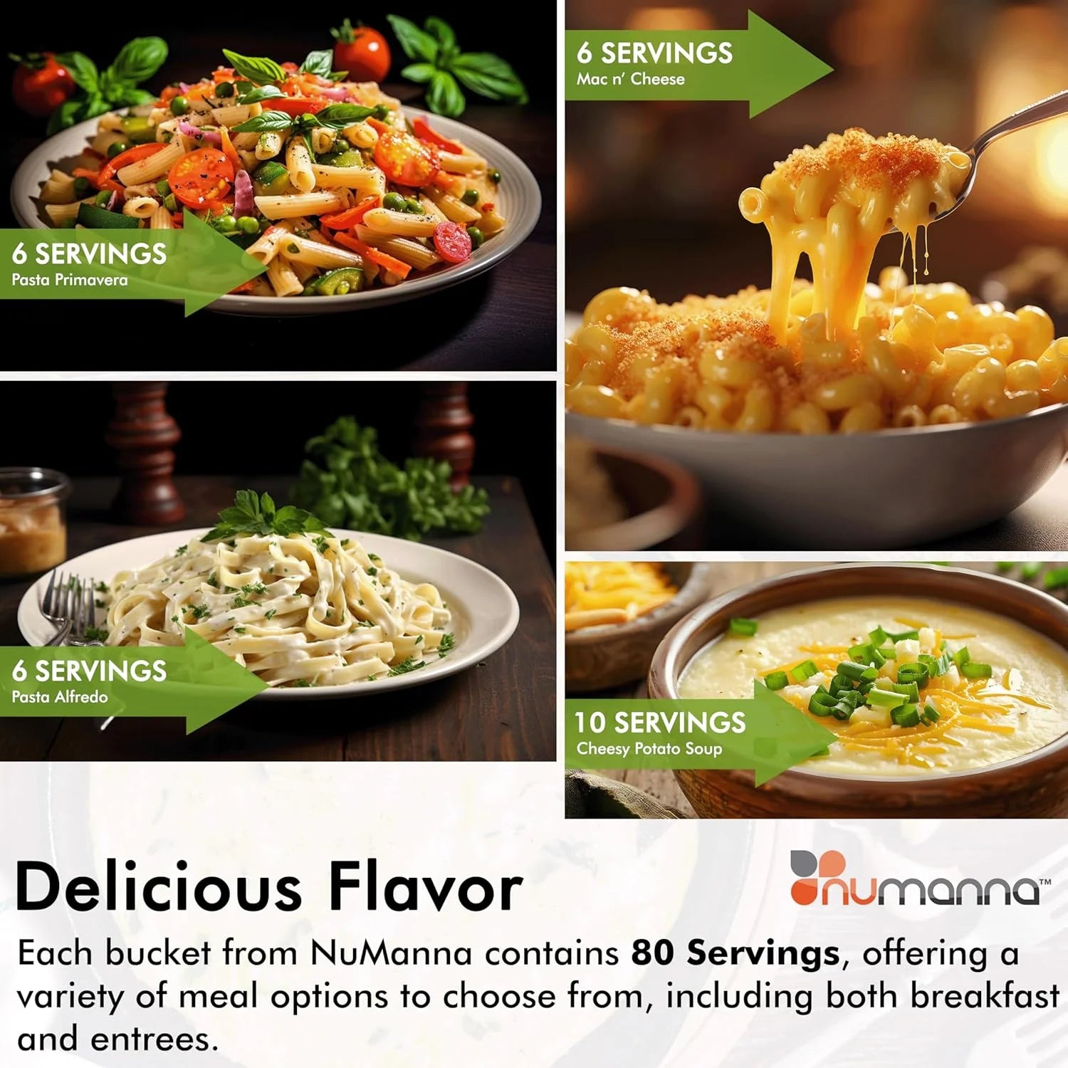 Grab-N-Go Bucket – 80 Servings of Freeze-Dried Meals | 25+ Year Shelf Life | Ready-To-Eat Emergency Survival Food Kit | Non-Perishable Breakfast & Dinner | Made in USA