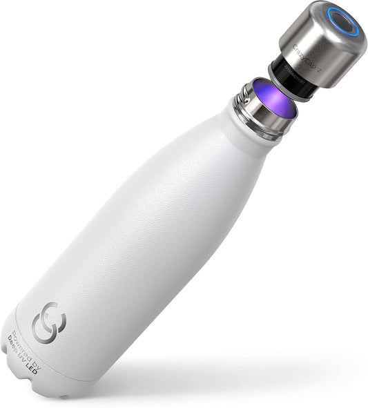 - Award-Winning Self-Cleaning Insulated Bottle with NSF Certified UV Water Treatment System