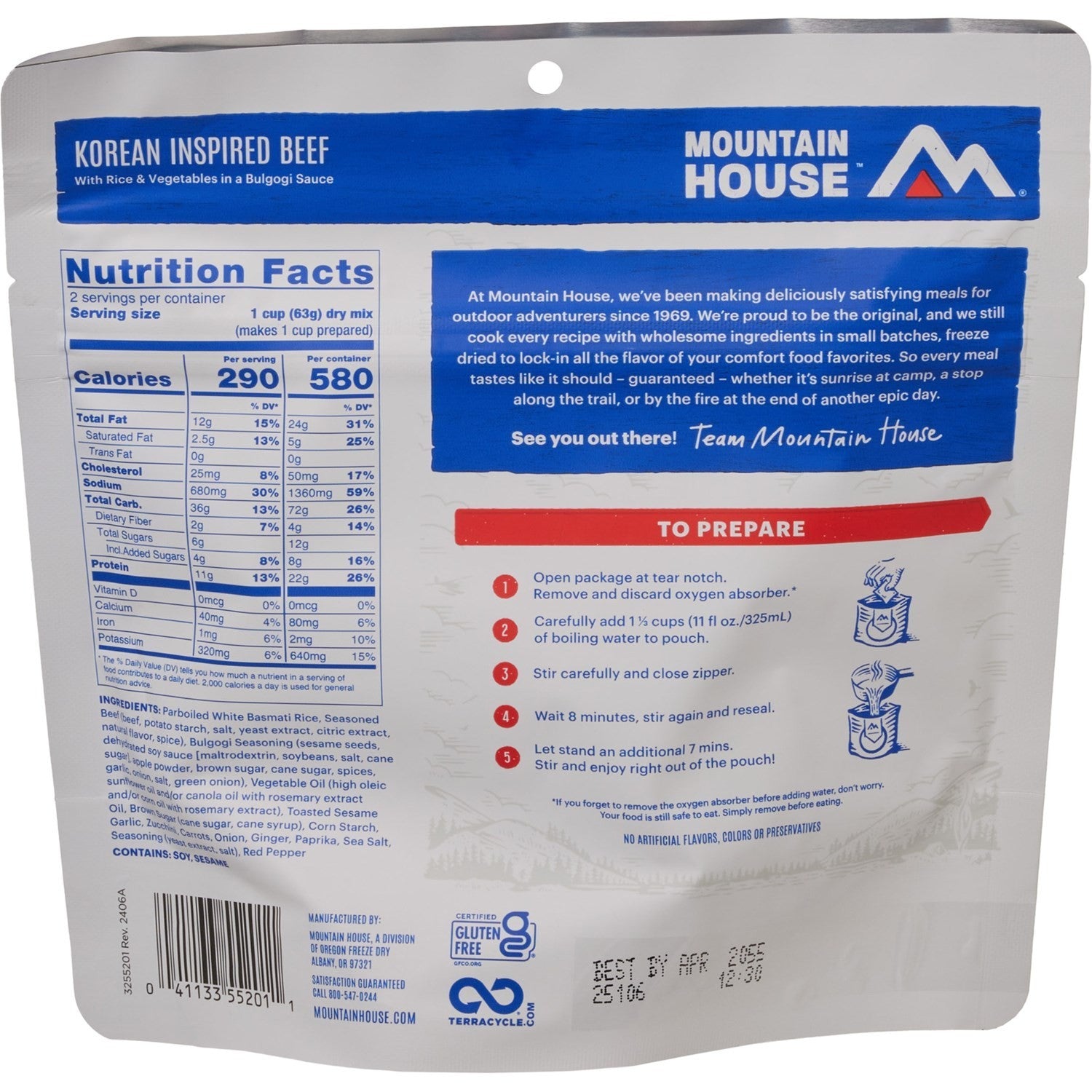 Mountain House Freeze Dried Food Meals Pouches Camp Trail MRE Emergency - NEW!!