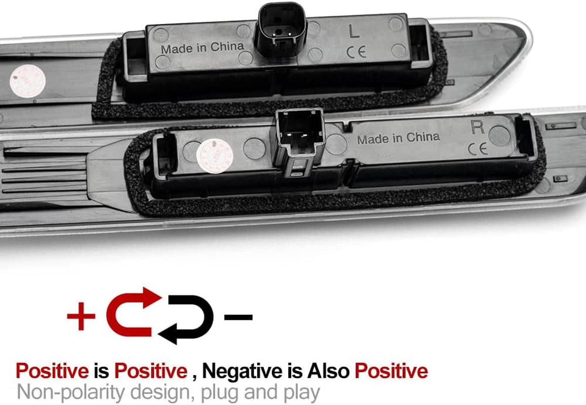 Front/Rear LED Side Marker Lights for 2004 2005 2006 2007 2008 Ac-Ura TL Clear Lens Left Right White LED Sidemarker Turn Signal Light Lamps Parking Light