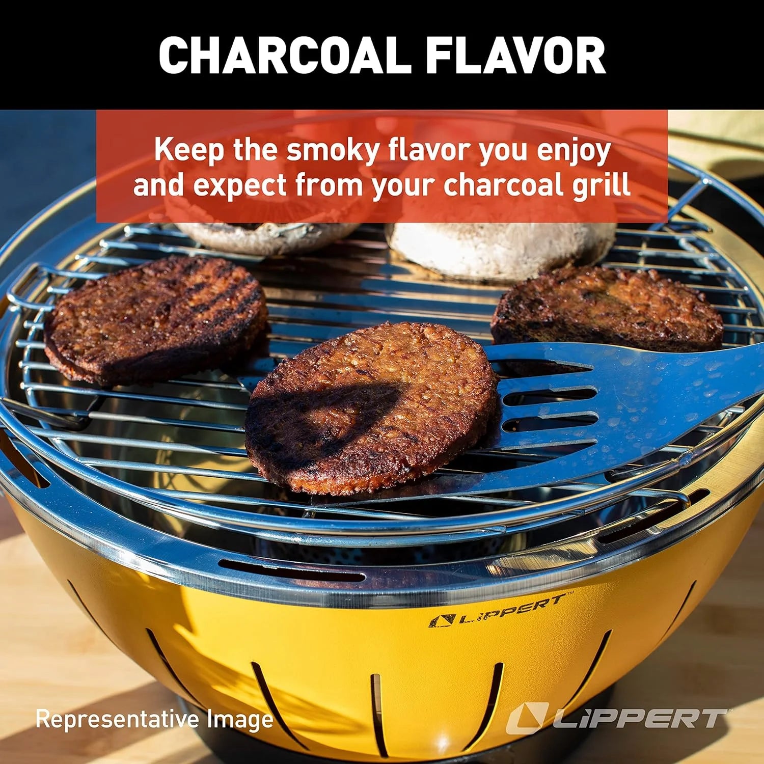 Odyssey Portable Grill - Compact and Versatile Charcoal Grill for Camping, Tailgating, and Outdoor Cooking - Lightweight and Durable Design with Large Cooking Surface - Red