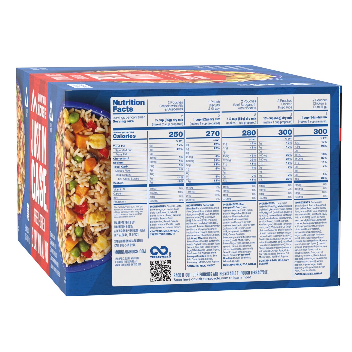 Mountain House 3-Day Emergency Meal Kit 9-Pouch Assortment (18 Total Servings)