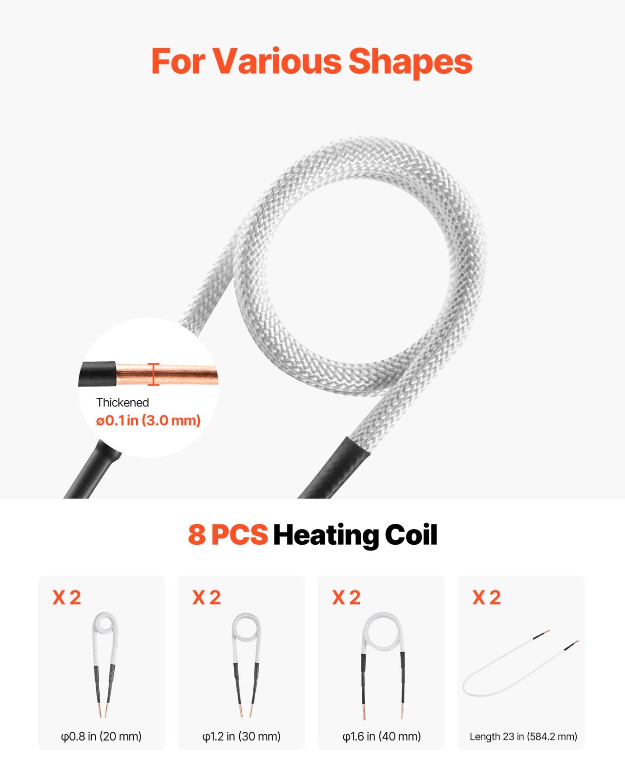 Induction Heater Bolt Removal Tool 1500W 110V Handheld Kit W/ 8 Coils & Case