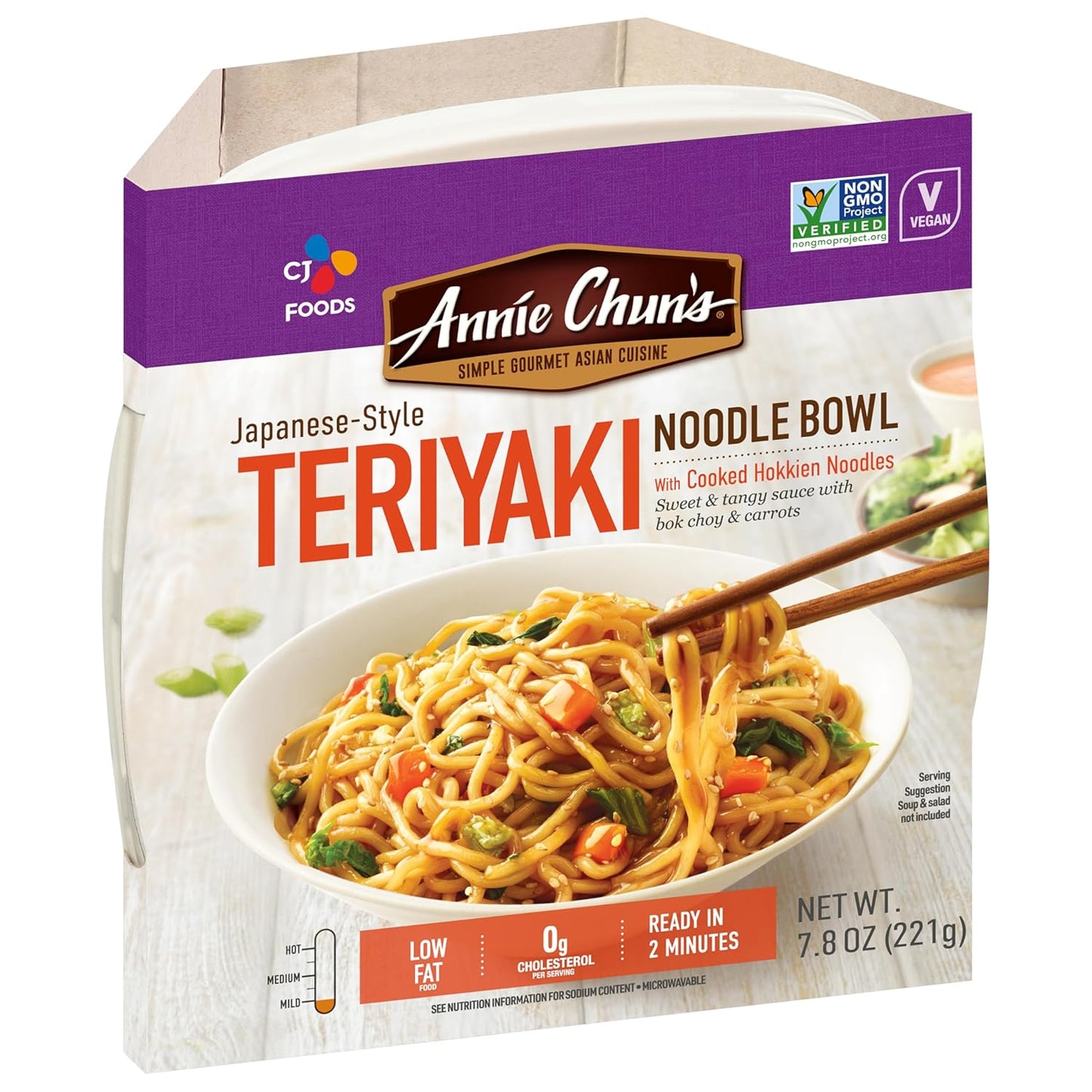 Noodle Bowl, Japanese-Style Teriyaki, Non GMO, Vegan, 7.8 Oz (Pack of 6)