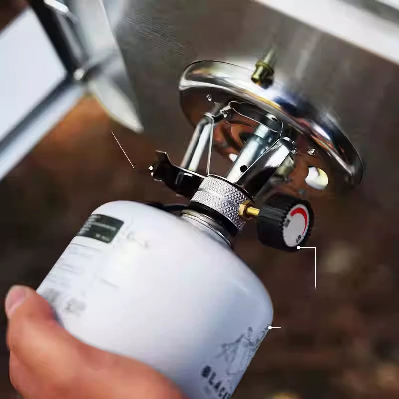 Outdoor IGT Gas Stove 3600W Stove Portable IGT Strong Fire Burner Stainless Steel Furnace Camping Cookware