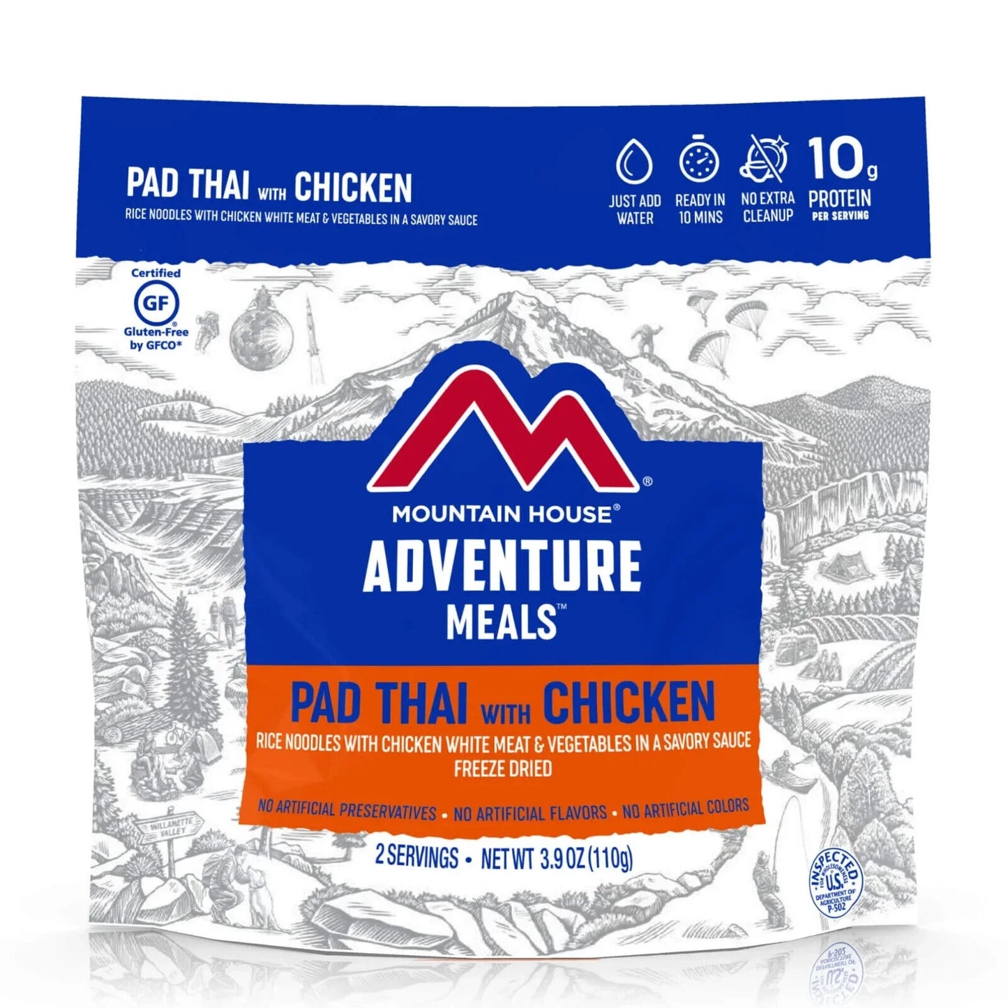 Pad Freeze Dried Emergency Survival Backpacking and Camping Food Thai with Chicken - 6 Pouches