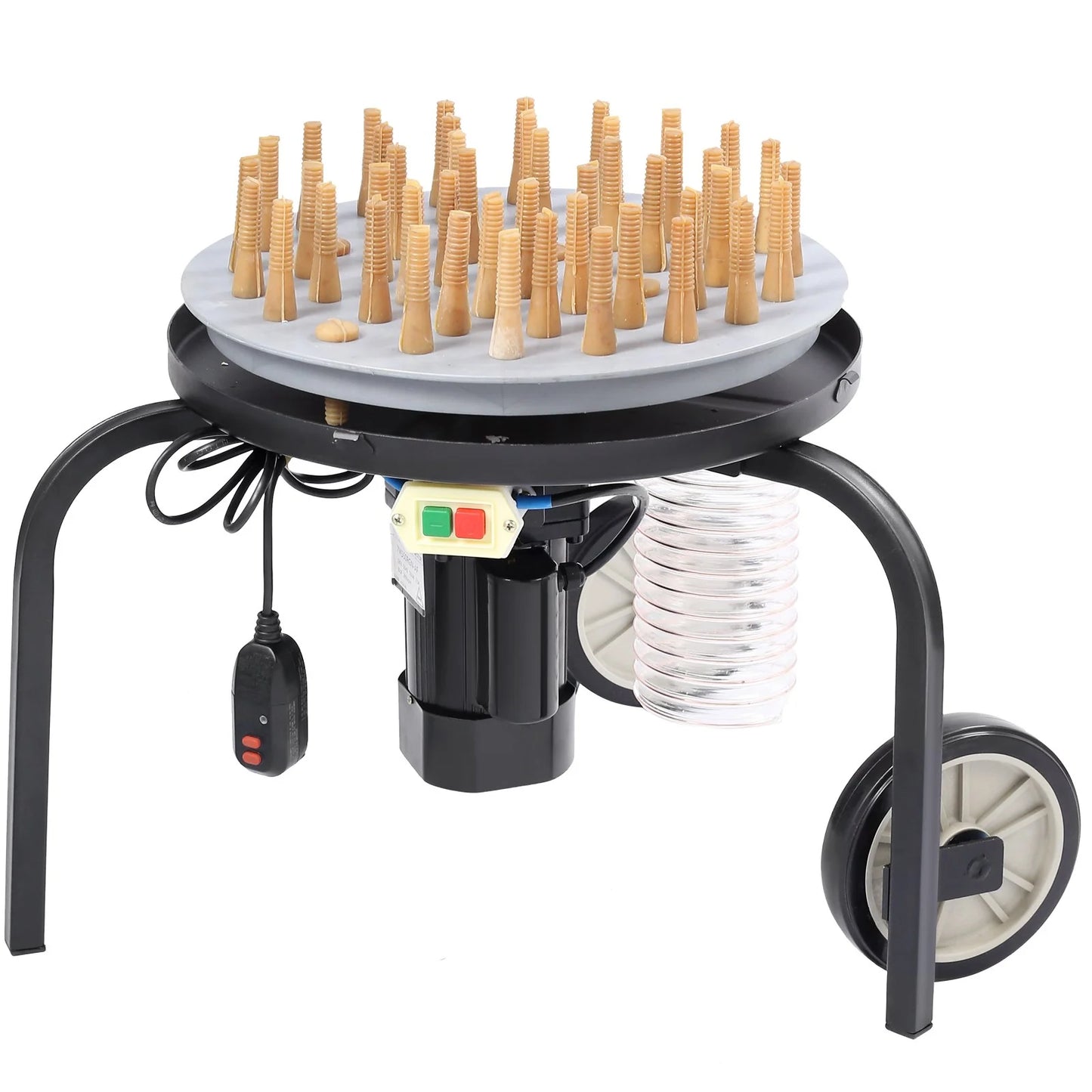 VEVOR Chicken Plucker Machine, Feather Plucker with 20-Inch Stainless Steel Drum, Defeathering Equipment with 108 Soft Fingers, Simple Debris Collection, 500W High Power Poultry Plucking