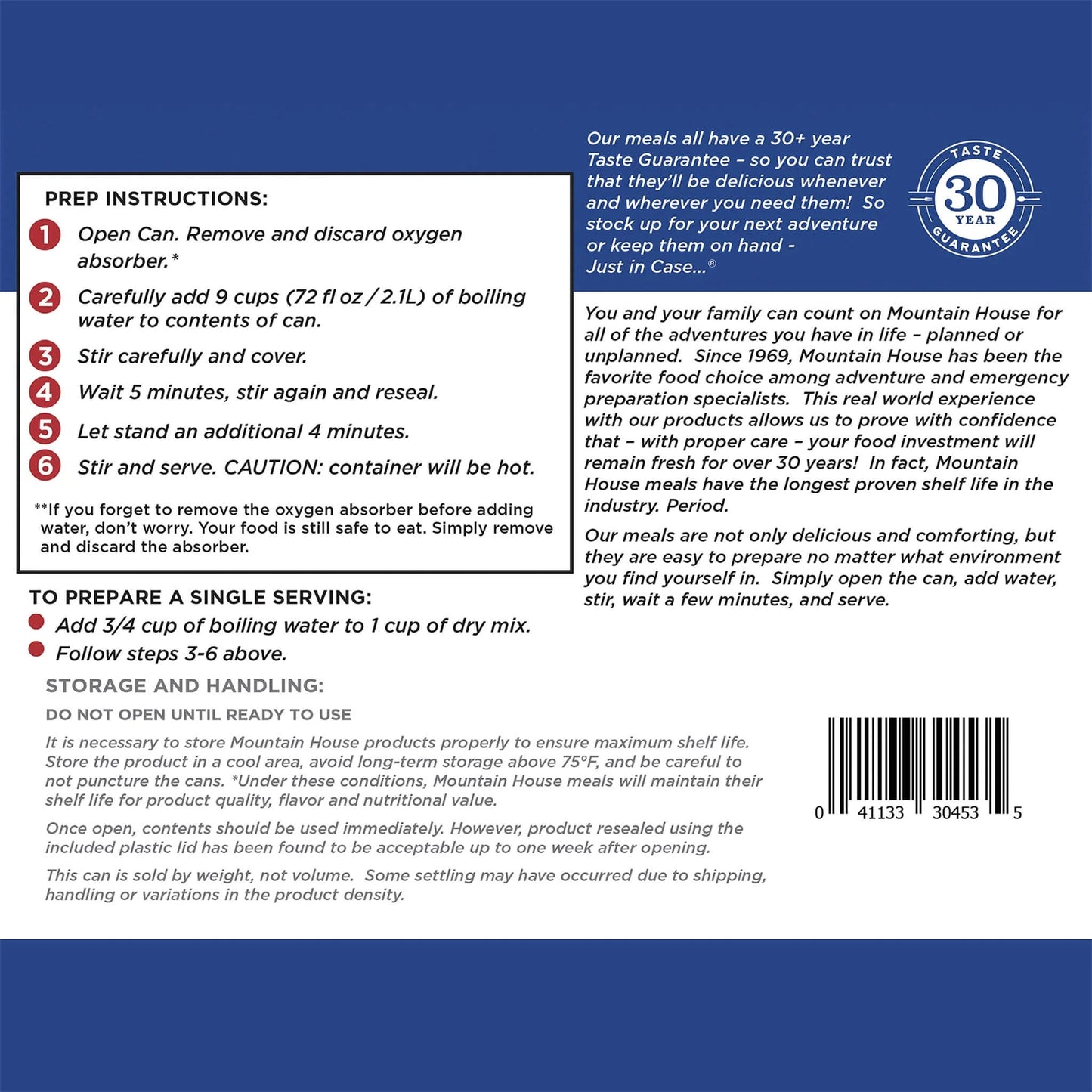 (6 Cans Pack) Newly Launched  Biscuits & Gravy Freeze Dried Survival Emergency Camping Food Fully Cooked #10 / 12 Servings / Can