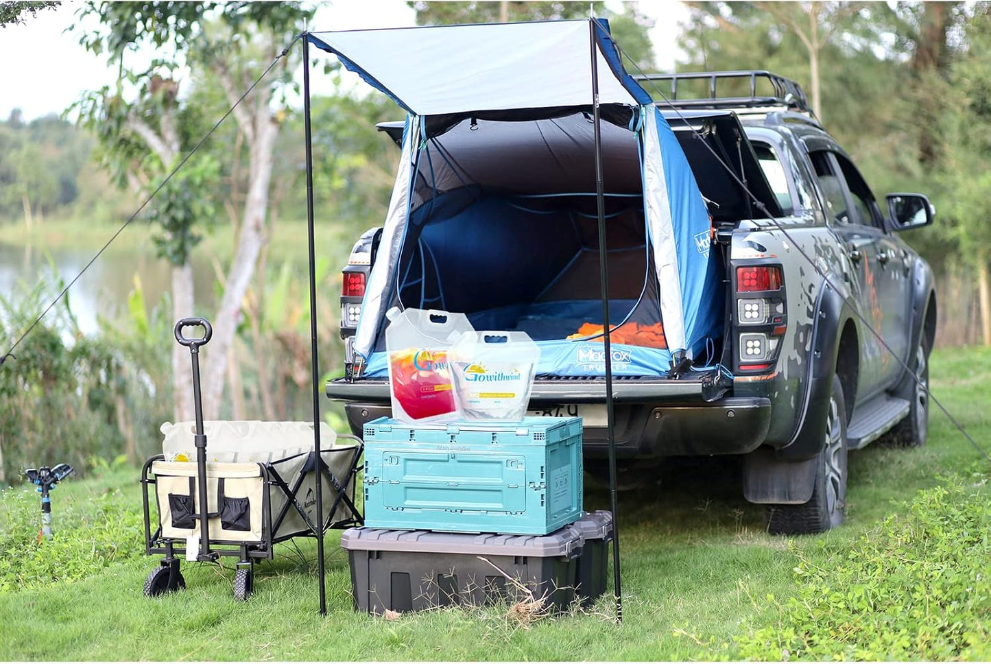 Collapsible Water Storage Container Bag, 2×2.6 Gallon Water Jugs, BPA Free Food Grade Plastic Bladder for Emergency Camping Hiking Backpack, No-Leak Freezable Foldable Water Bottles