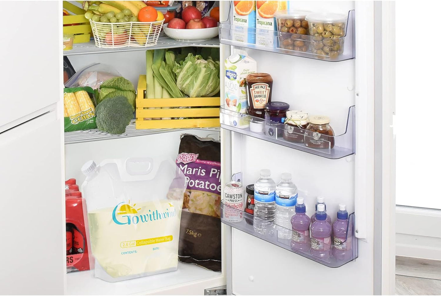 Collapsible Water Storage Container Bag, 2×2.6 Gallon Water Jugs, BPA Free Food Grade Plastic Bladder for Emergency Camping Hiking Backpack, No-Leak Freezable Foldable Water Bottles