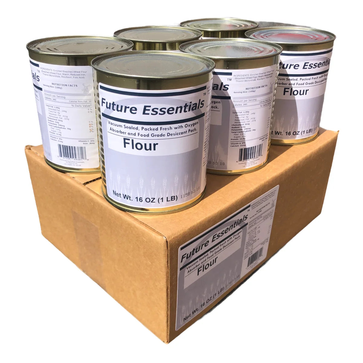 Canned Long Shelf Life All Purpose Emergency Food White Flour-12 Cans