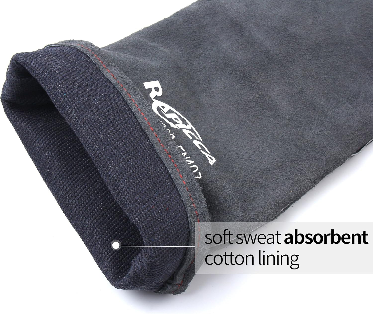 Fireplace Gloves Fire Heat Resistant: Grey 16IN 662℉- Fireproof Leather for Fireplace Fire Pit Wood Stove Campfire Furnace BBQ Grill Oven Stick Mig Welding Welder Gear - Birthday Gift for Men