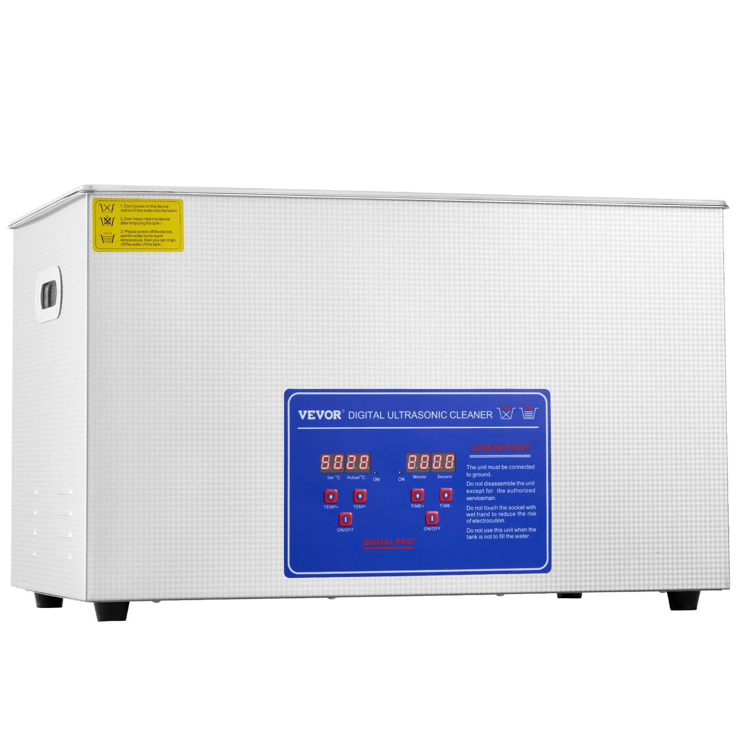 VEVOR Ultrasonic Cleaner 30L Ultrasonic Cleaner for Cleaning Eyeglasses Dentures Commercial Industrial Ultrasonic Cleaner with Digital Heater Timer and Cleaner Basket 30 Liter