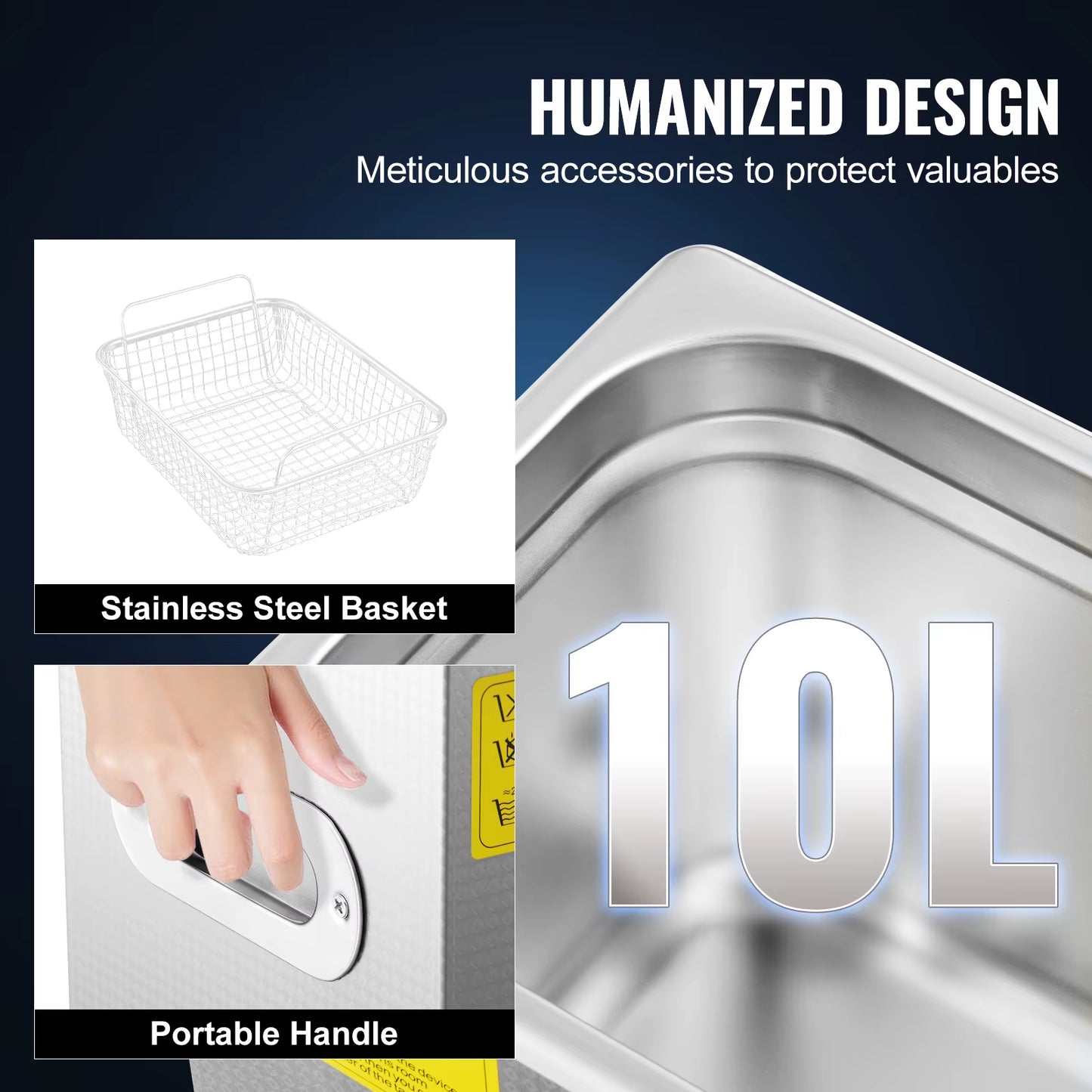 10L 15L Ultrasonic Cleaner Ultrasonic Cleaning Device with Digital Timer & Heater Stainless Steel Industrial Sonic Cleaner