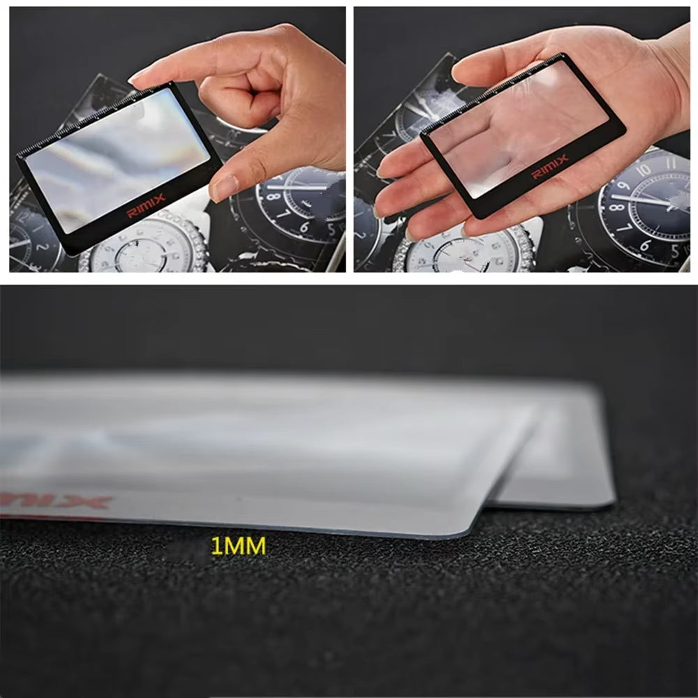 3 Times Rate Magnifier Starter Portable Card Magnifier Camping Magnifying Glass Card Multi Tools Outdoor Survival Pocket Tools