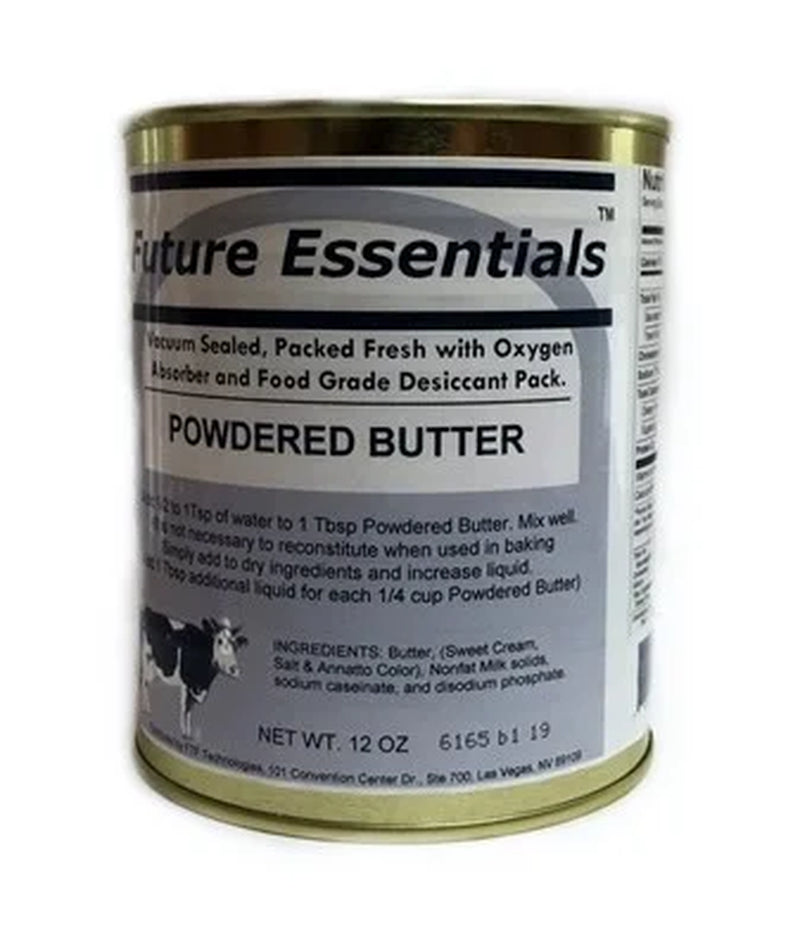 Canned Powdered Butter Emergency Survival Food for Camping and Backpacking #2.5 / 17 Servings/ Can- 12 Cans