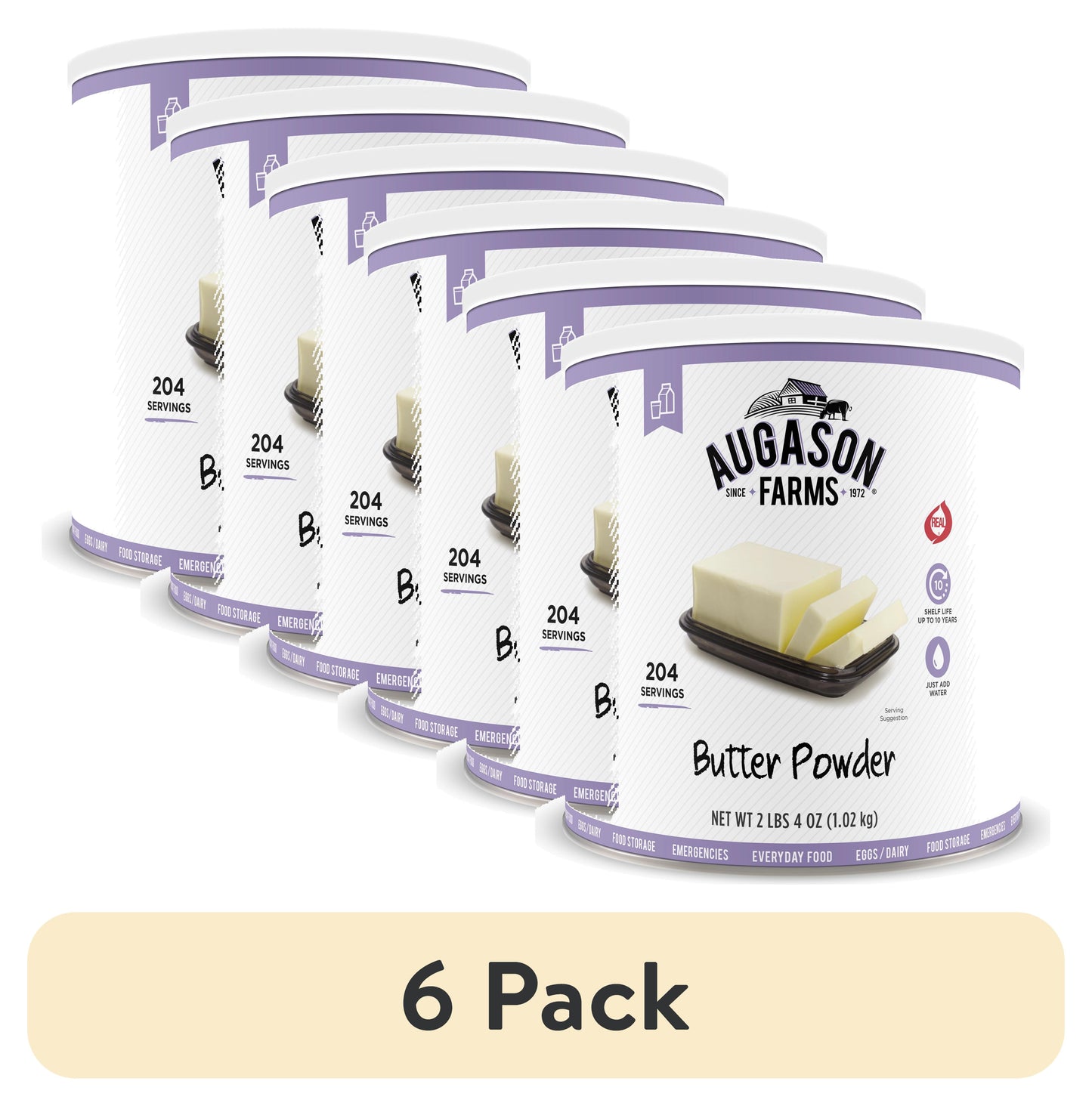 (6 Pack)  Butter Powder 2 Lbs 4 Oz No. 10 Can