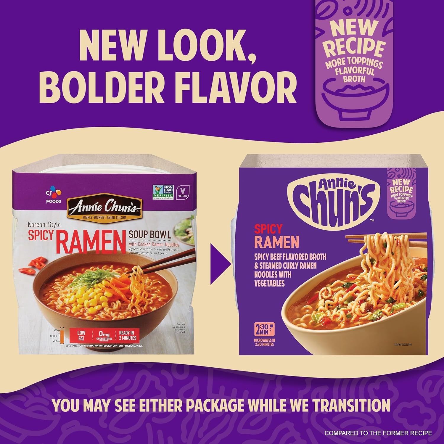 Korean Spicy Ramen, Vegan, Non-Gmo, 5.4 Oz (Pack of 6)